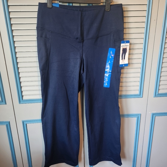 Jockey Pants - Jockey Navy Cropped Flare pants